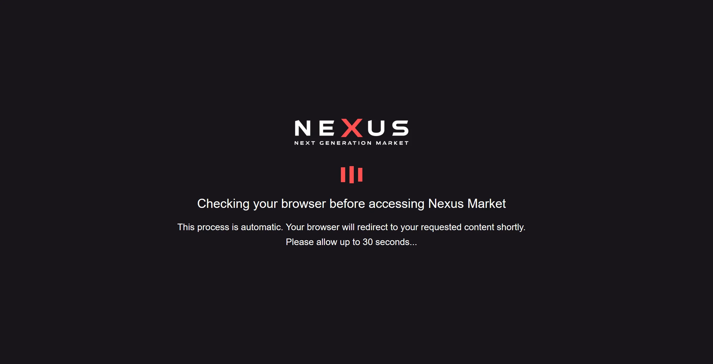 Nexus Market availability check - verifying market status before access